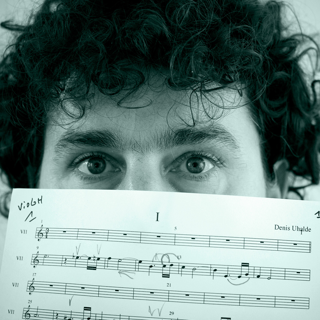 Concert poster for Denis Uhalde Quartet ‘AURORE’ / Release Party!