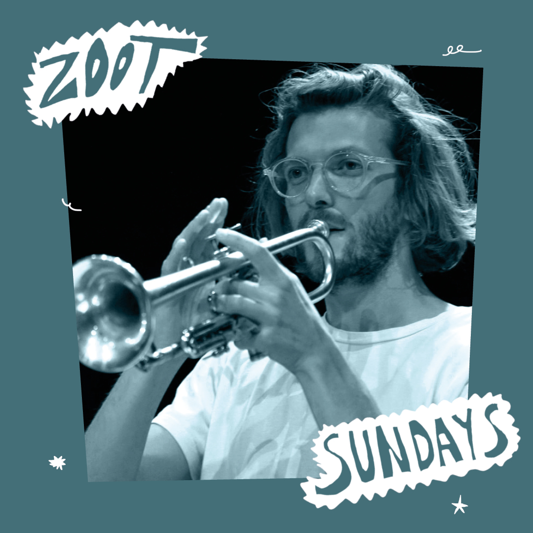 Concert poster for Jules Jassef Trio / Zoot Sundays!